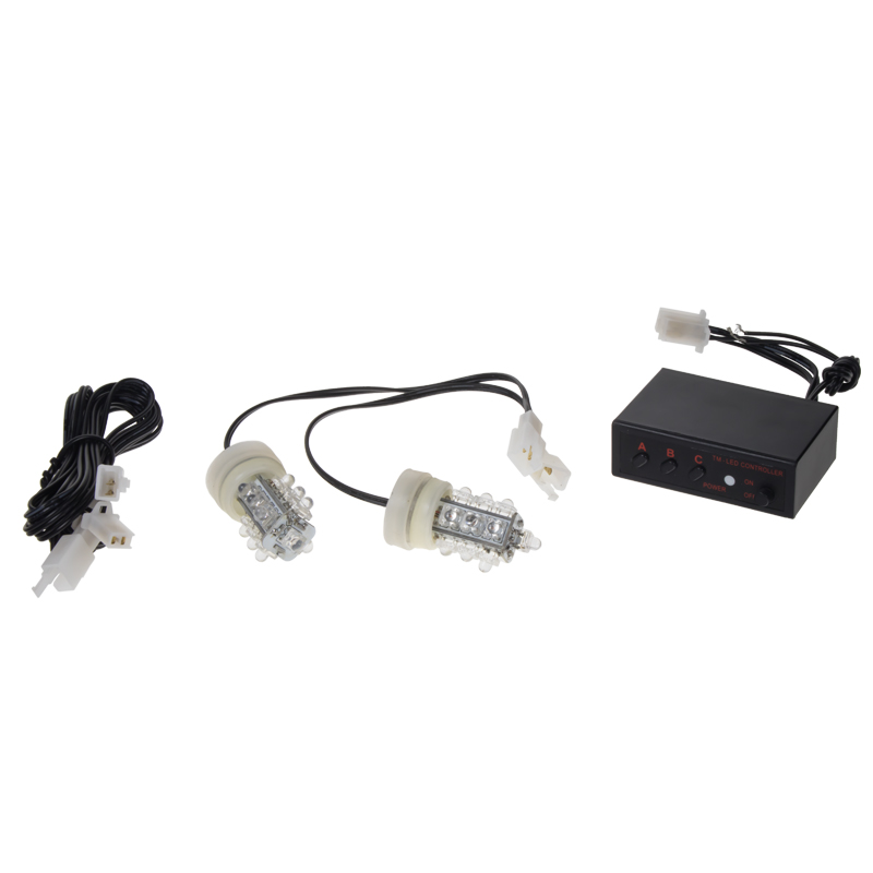 x LED stroboskop oranžový 2ks