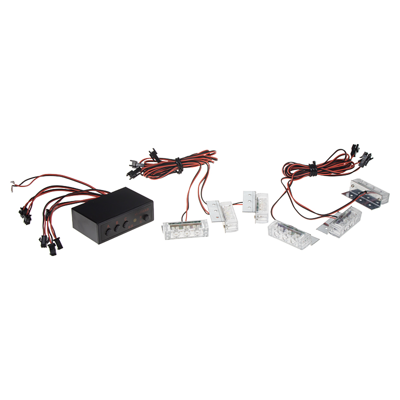 PREDATOR LED do mriežky, 12V, modro-červená