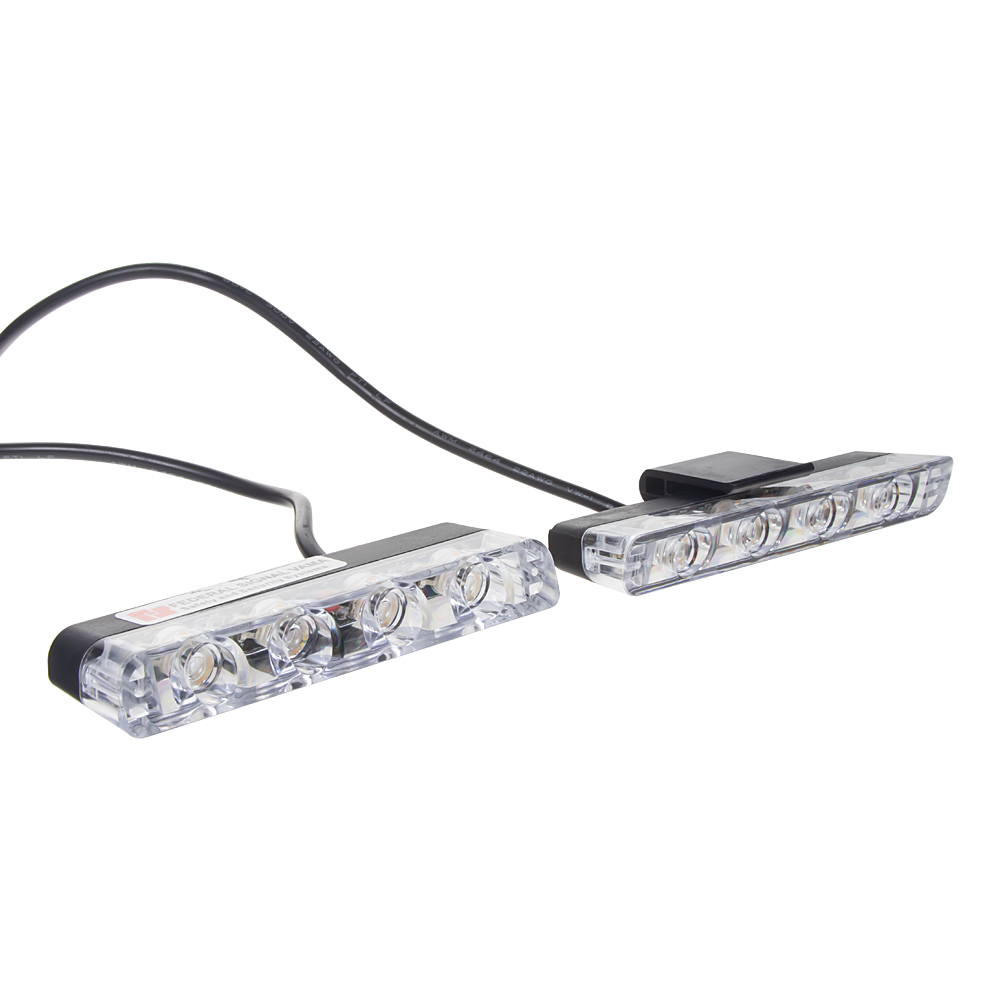 Výstražné LED svetlá vonkajšie, do mriežky, modro-červené, 12-24V