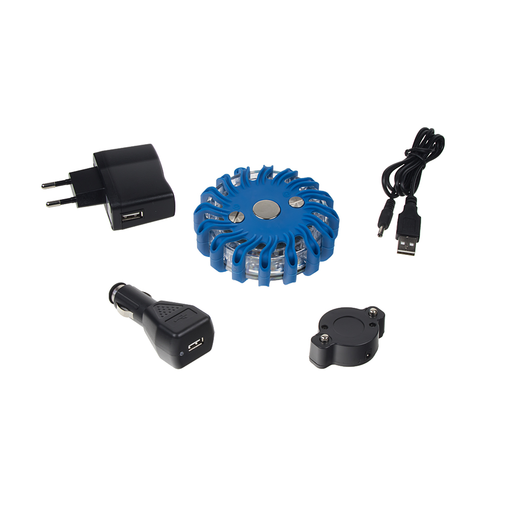 LED výstražné svetlo 16LED, modré
