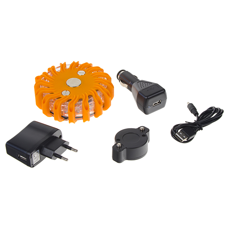 LED výstražné svetlo 16LED, oranžové