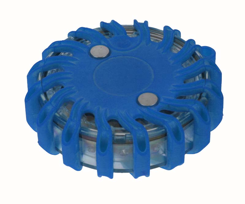 LED výstražné svetlo 16LED, modré, set 6ks