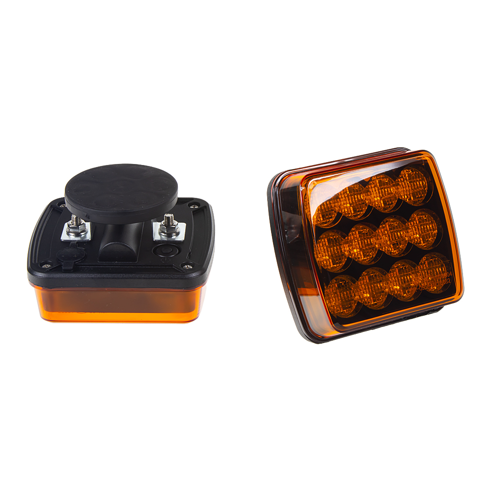 LED výstražné svetlo, oranžové, ECE R10, R65, set 2ks