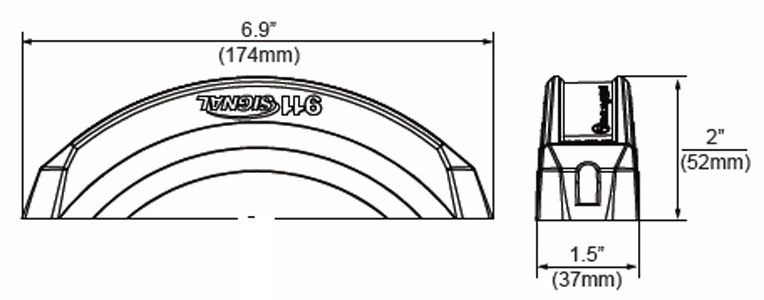 PROFI výstražné LED svetlo vonkajšie, modré, 12-24V, ECE R10