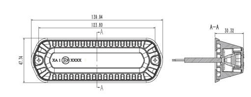 PROFI výstražné LED svetlo vonkajšie, modré, 12-24V, ECE R65
