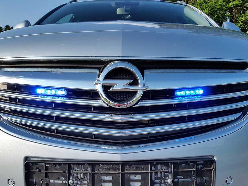 PROFI výstražné LED svetlo vonkajšie, modré, 12-24V, ECE R65