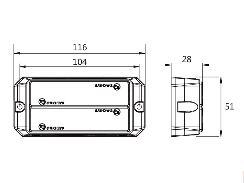 PROFI DUAL výstražné LED svetlo vonkajšie, 12-24V, oranžové, ECE R65