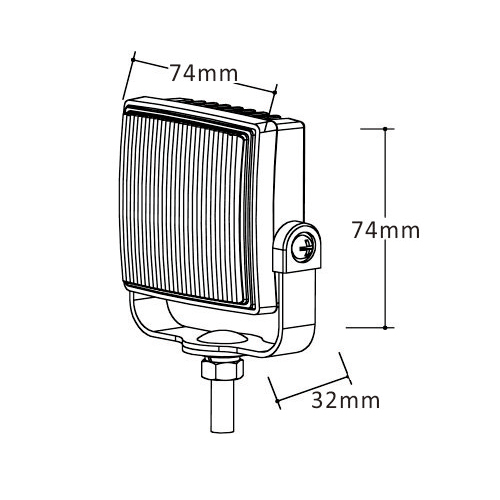Výstražné LED svetlo vonkajšie, modré, 12-24V, ECE R65