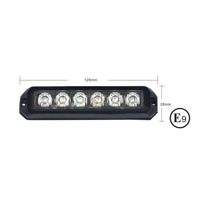 PREDATOR 6x3W LED, 12-24V, oranžový, ECE R65