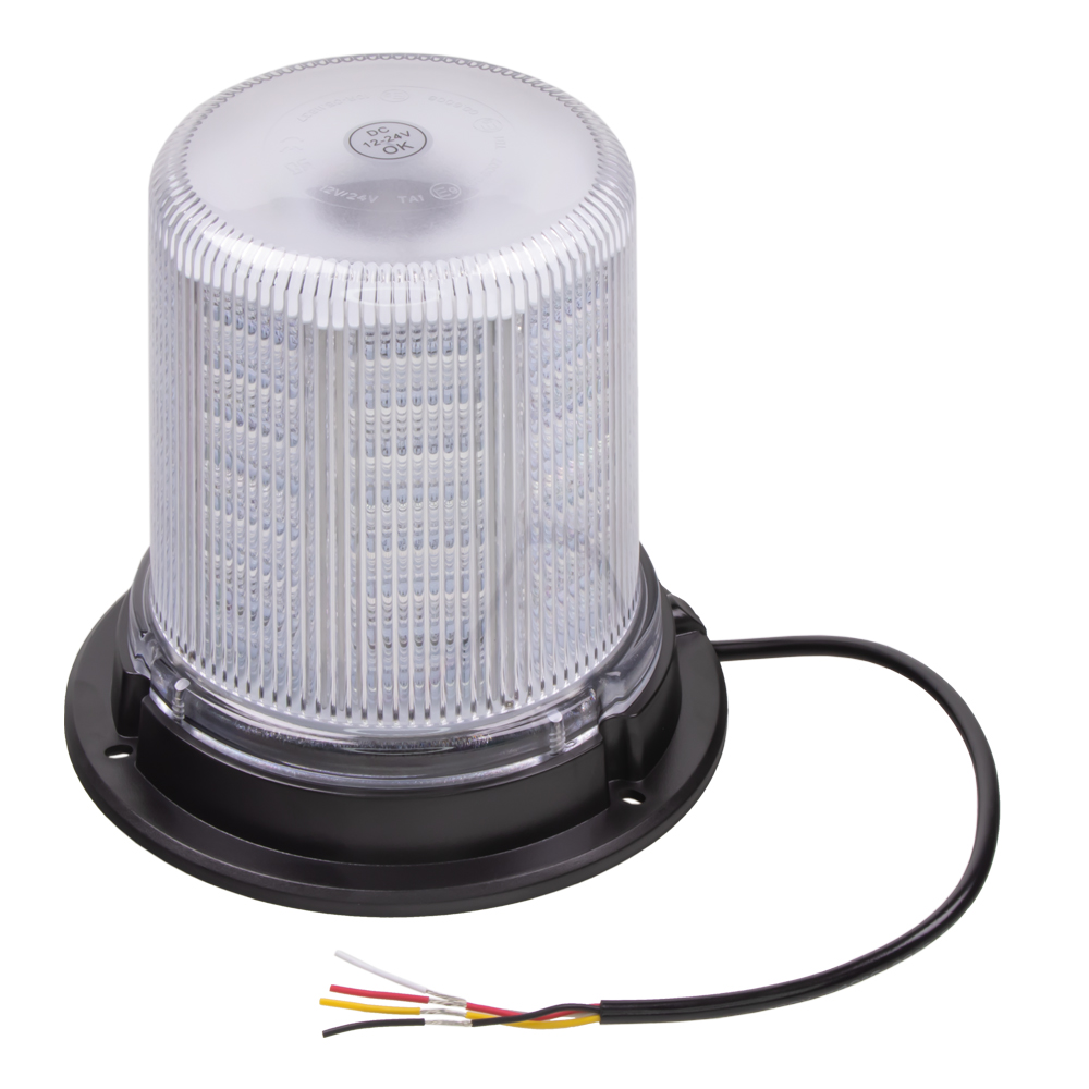 LED maják, 12-24V, 128x1,5W biely, pevná montáž, ECE R10