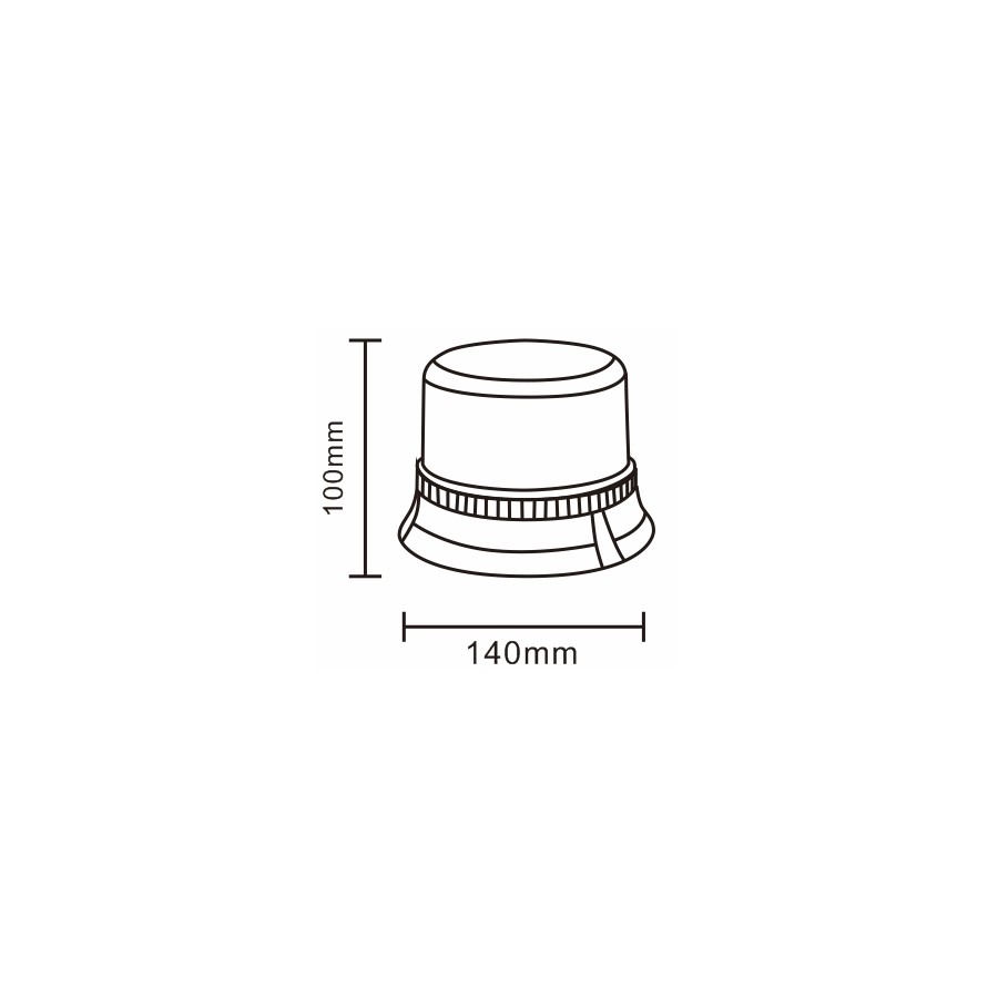 LED maják 8LED*5W R65 R10 3-bodové uchytenie ALR0038