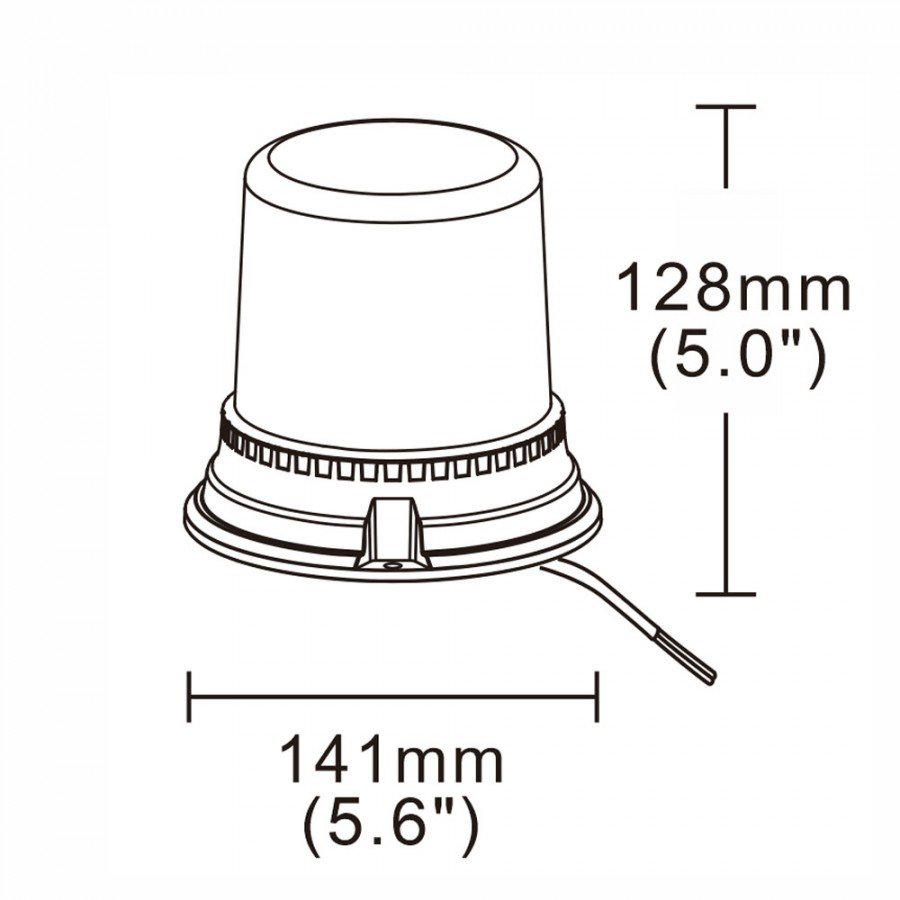 LED maják 36x LED R65 R10 3-bodové uchytenie ALR0011-4