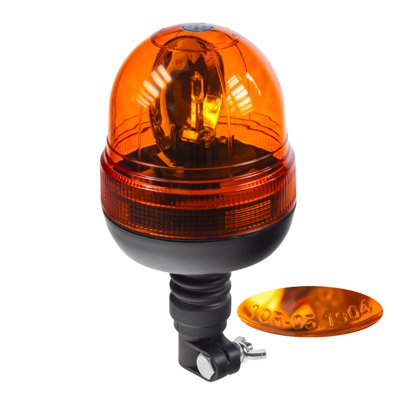 Halogén maják, 12 i 24V, oranžový na držiak, ECE R65