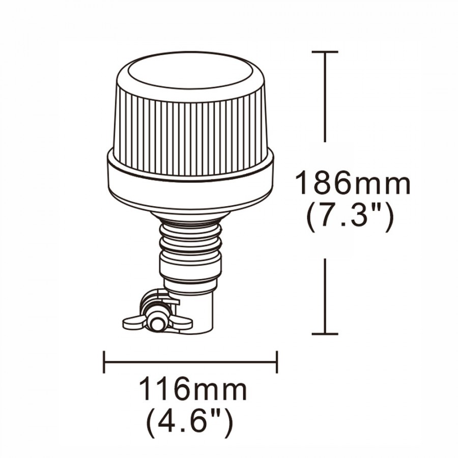 LED maják 24x LED R65 R10 flex ALR0039-4