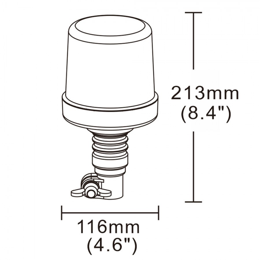 LED maják 36x LED R65 R10 flex ALR0012-4