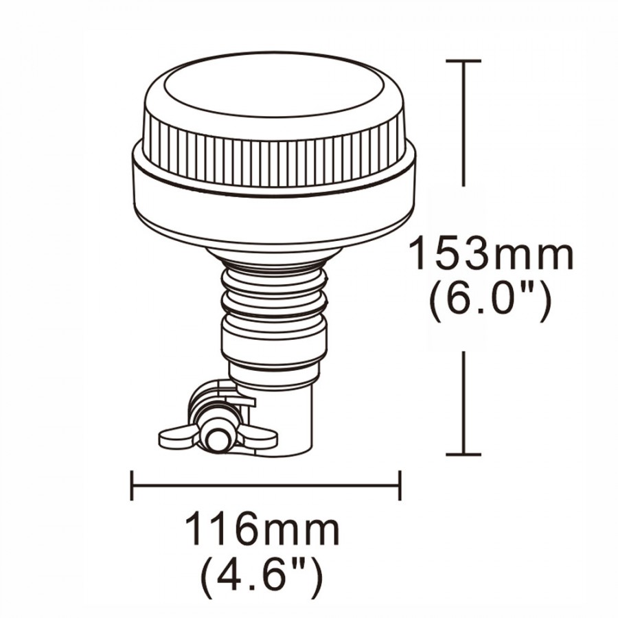 LED maják 36x LED R65 R10 flex ALR0012-4
