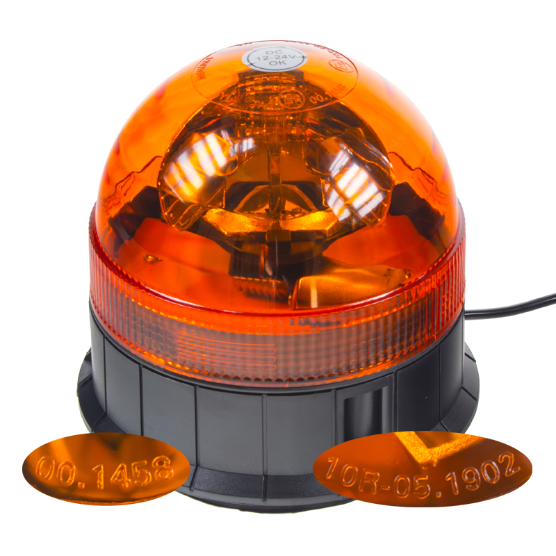 Halogén maják, 12 i 24V, oranžový magnet, ECE R65