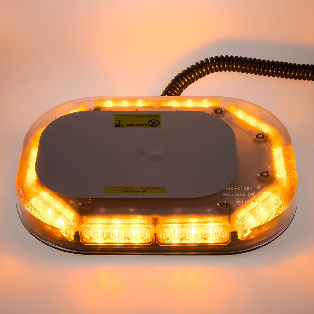 Rampa oranžová, 30LEDx3W, magnet, 12-24V, 260mm, ECE R65