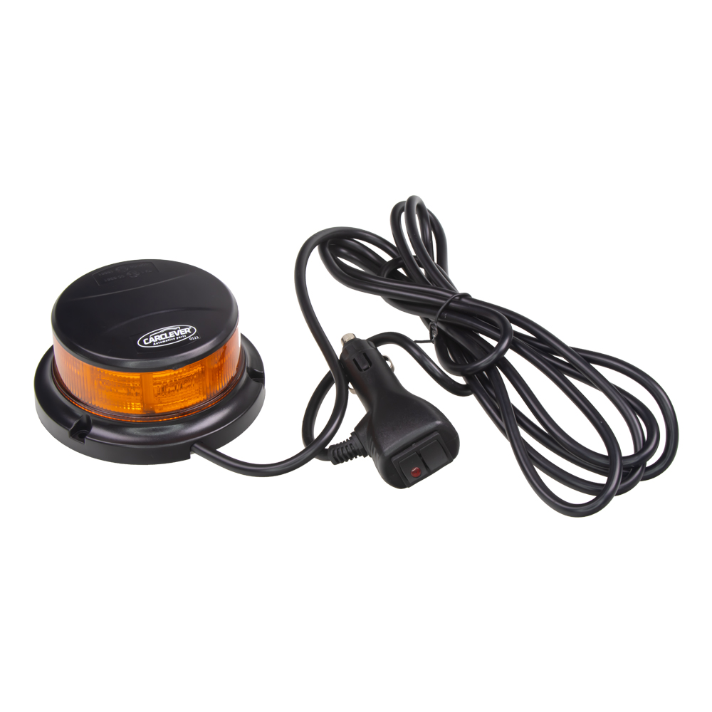 LED maják, 12-24V, 64x0,5W, oranžový, magnet, ECE R65 R10