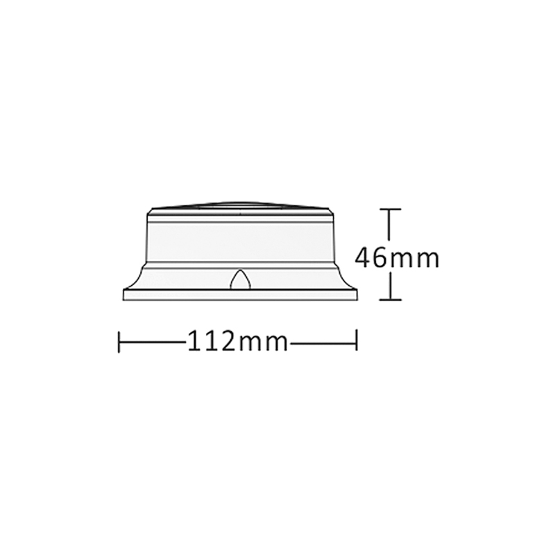 LED maják, 12-24V, 18x1W modrý, magnet, ECE R65 R10