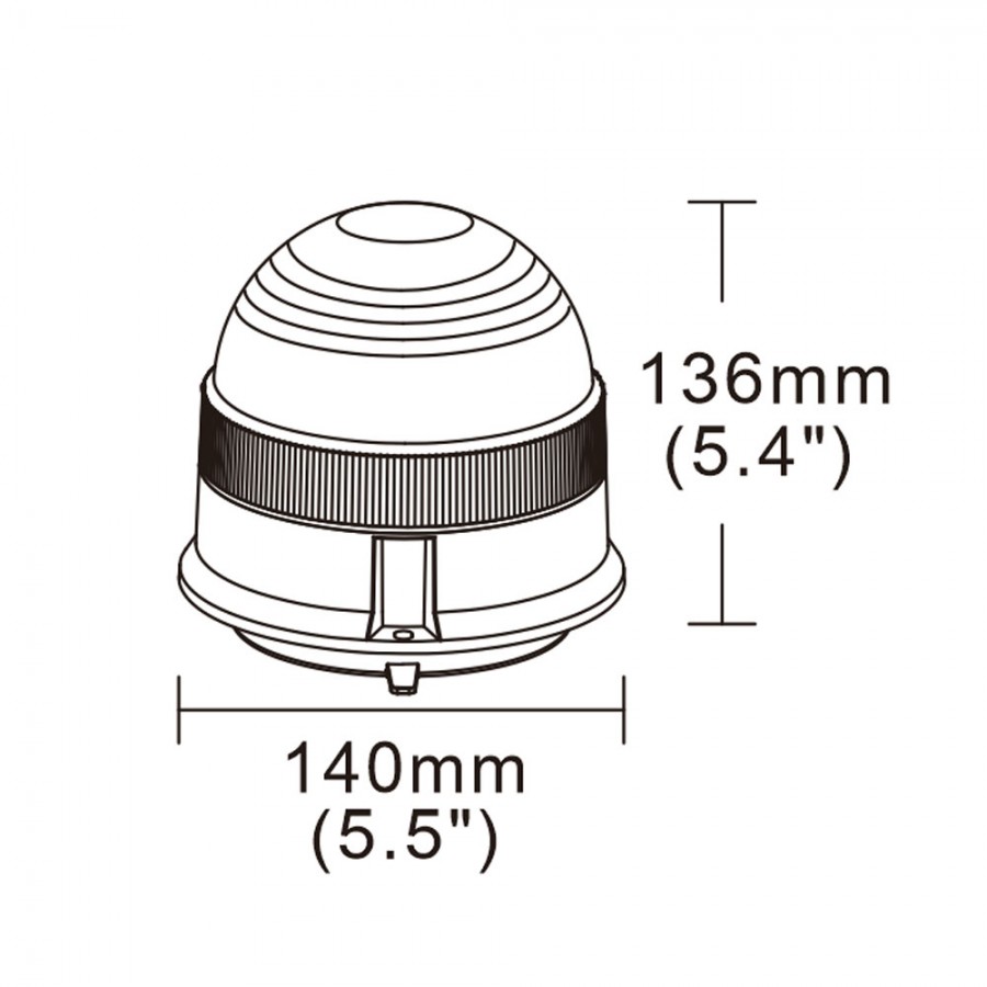 LED maják 12x LED R65 R10 LW0033-ALR-4