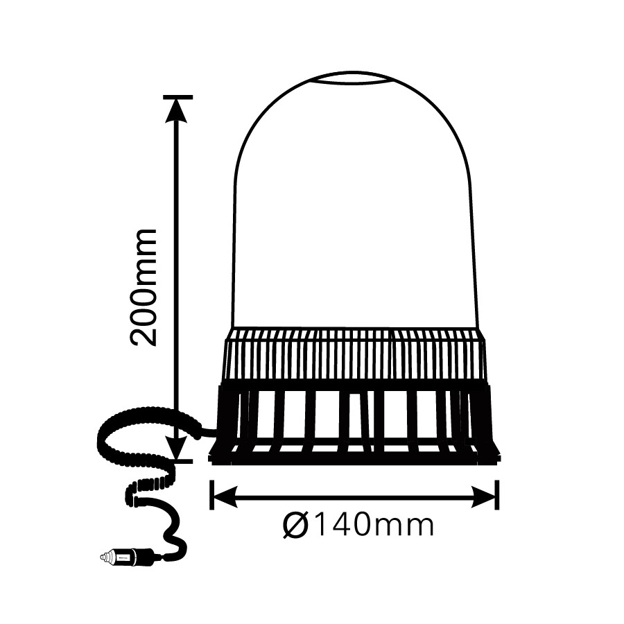 LED maják 24xLED*3W R65 R10 magnetické uchytenie ALR0015-2