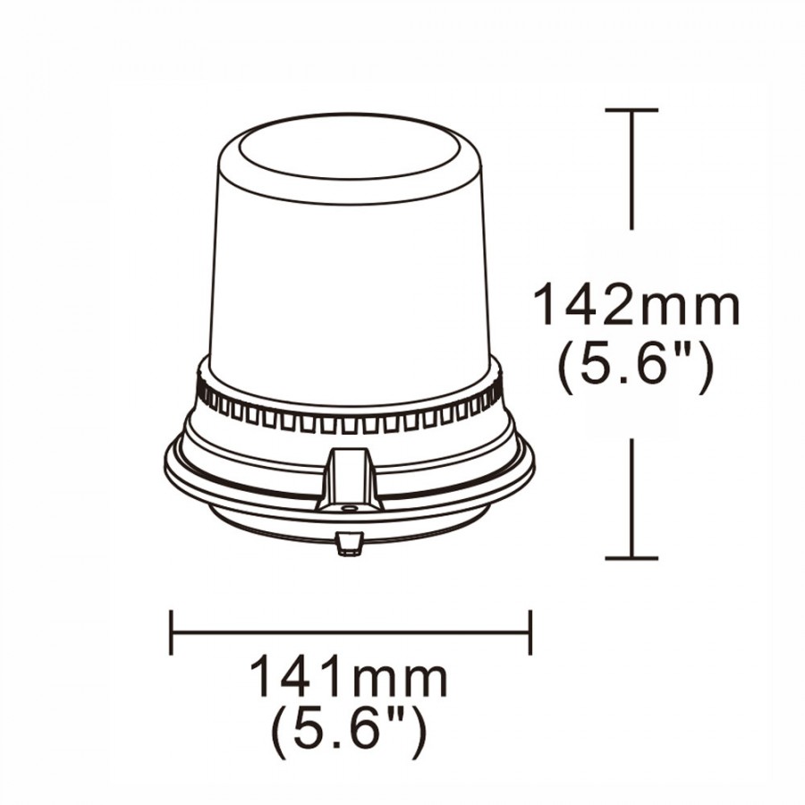 LED maják 36x LED R65 R10 magnetické uchytenie ALR0010-4
