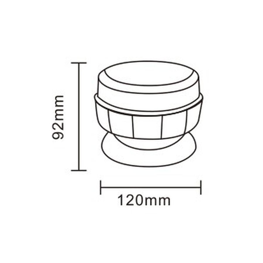 LED maják 12 LED*3W R65 R10 magnetické uchytenie ALR0002