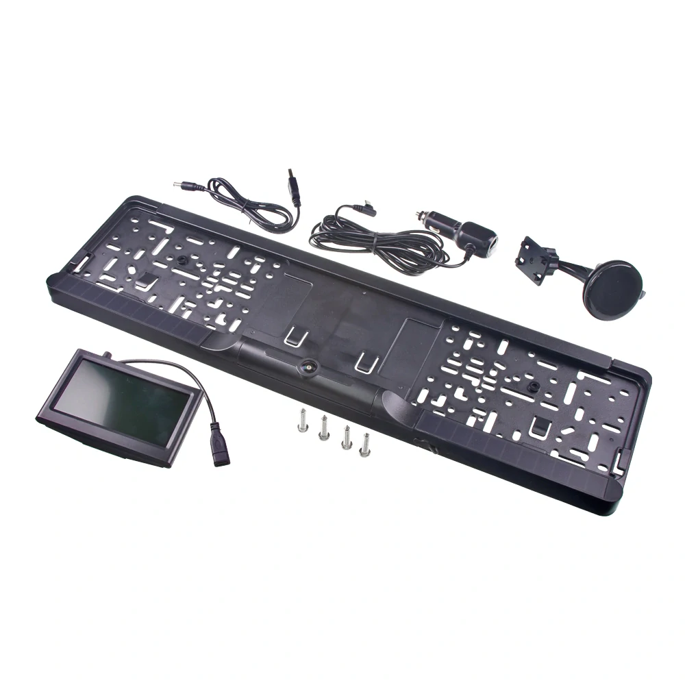 SET bezdrôtový digitálny kamerový systém s kamerou v SPZ so solárnym napájaním a monitorom 4,3"