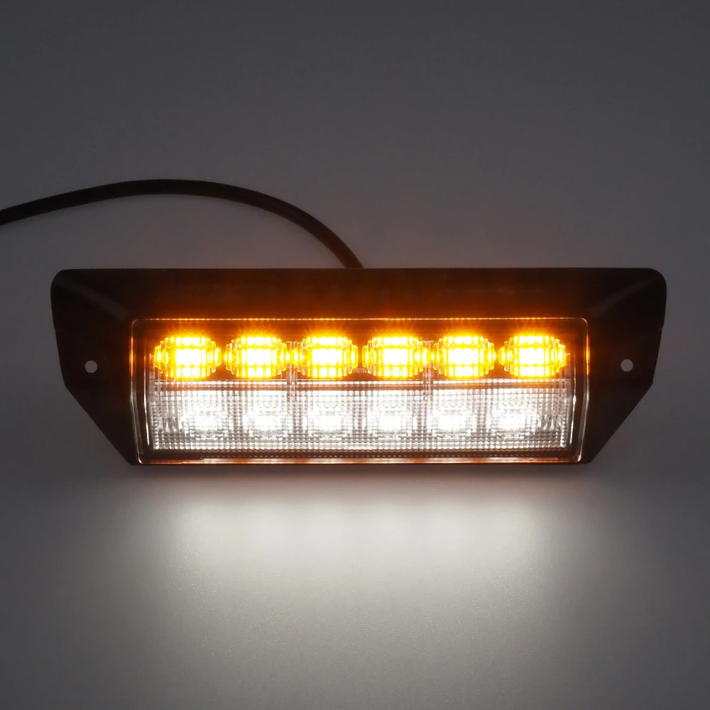 PREDATOR oranžový 6x2W + pracovné svetlo, 12-24V, čierne, ECE R65