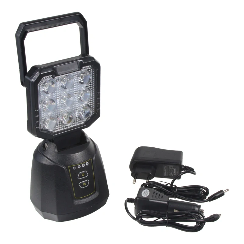 AKU LED svetlo s magnetom, powerbanka, 9x3W, 263x110mm