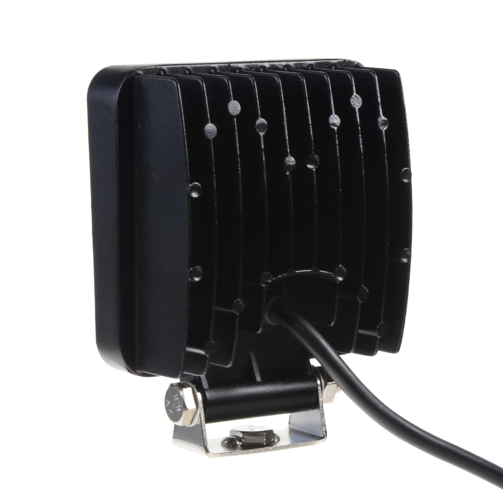 LED svetlo štvorcové biele/oranžové, 16x3W, 110x110mm, ECE R10