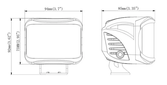 LED svetlo obdĺžnikové, 27W, ECE R10