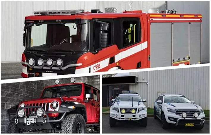 LED svetlo guľaté s pozičným svetlom, 14x5W, ECE R10, R148, R149