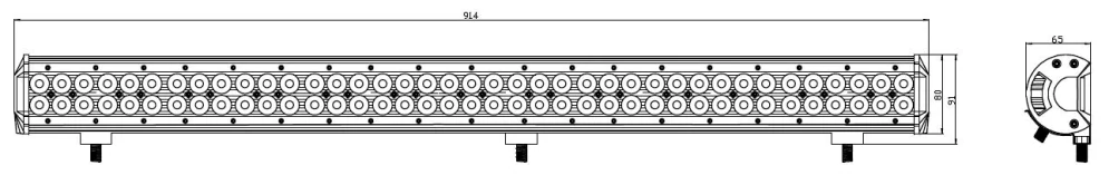 LED rampa, 78x3W, 914x80x65mm, ECE R10