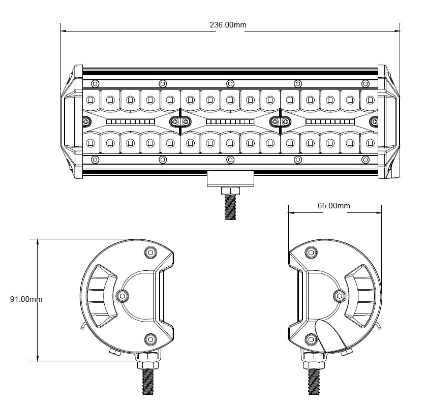 LED rampa, 60x3W, ECE R10 236x91x65 mm