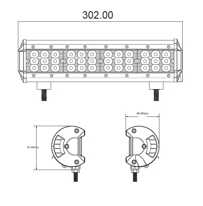 LED svetlo, 36x3W, 302mm, ECE R10