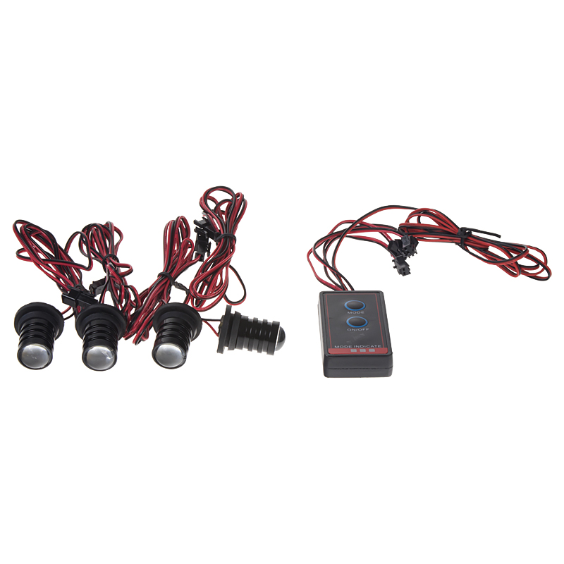 LED stroboskop oranžový 4ks 1W