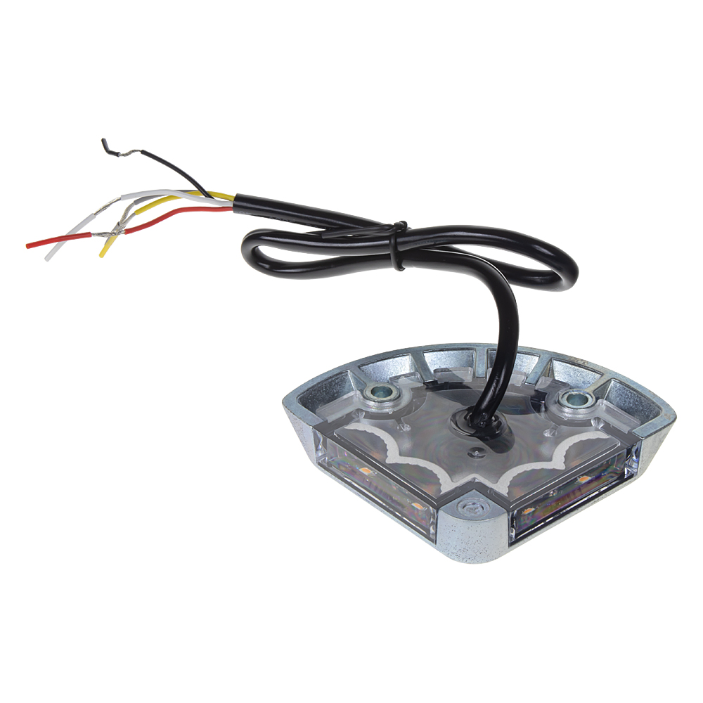 Rohové výstražné LED svetlo na plošiny, 12-36V, 4x1,5W, oranžové