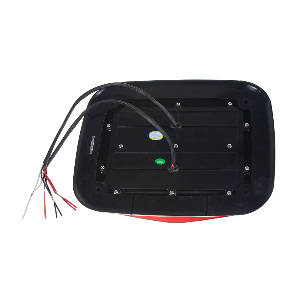 Výstražné LED svetlo obdĺžnikové, 12/24V, červené