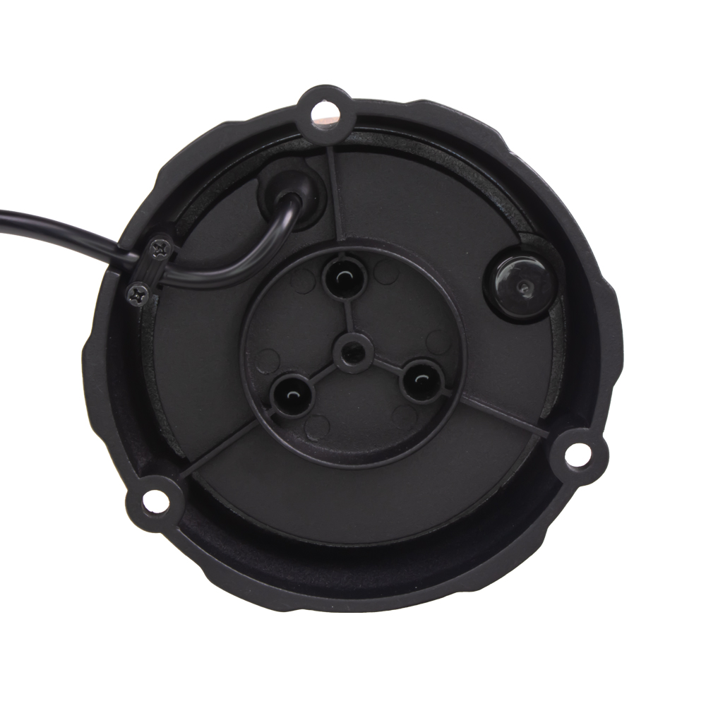 Robustný oranžový LED maják, čierny hliník, 48W, ECE R65