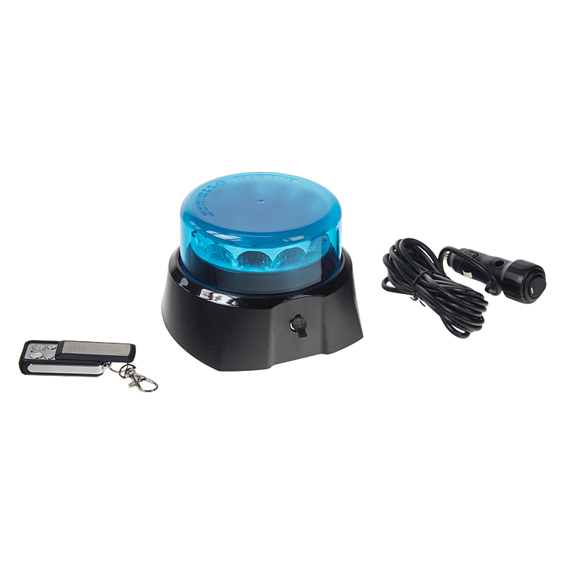 x PROFI AKU LED maják 12x3W modrý 125x90mm, ECE R65