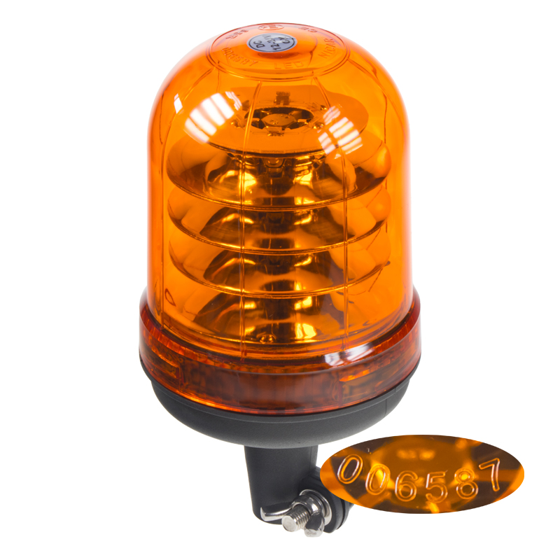 LED maják, 12-24V, oranžový na držiak, ECE R65