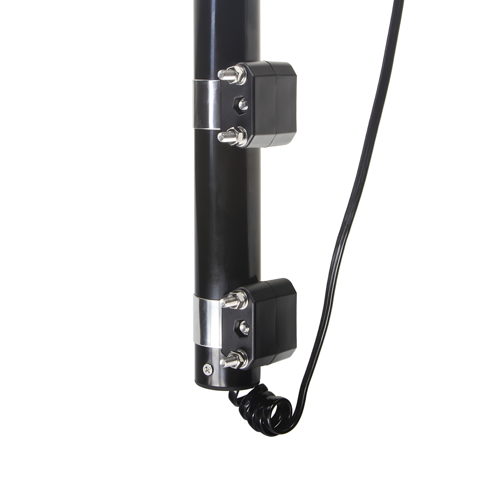 LED maják, 12–24 V, 9 x 3 W modrý s teleskopickou tyčou na motocykel, ECE R65