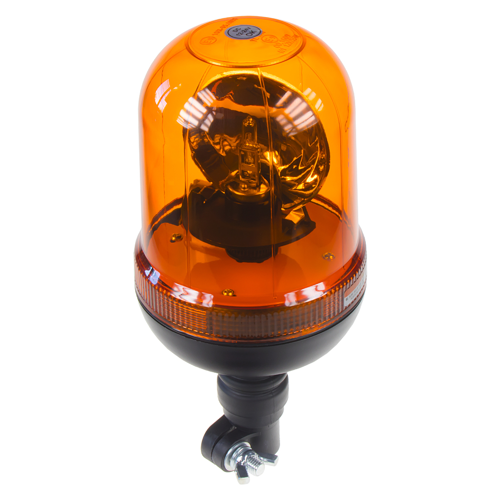 Halogén maják, 12 i 24V oranžový na držiak, ECE R65