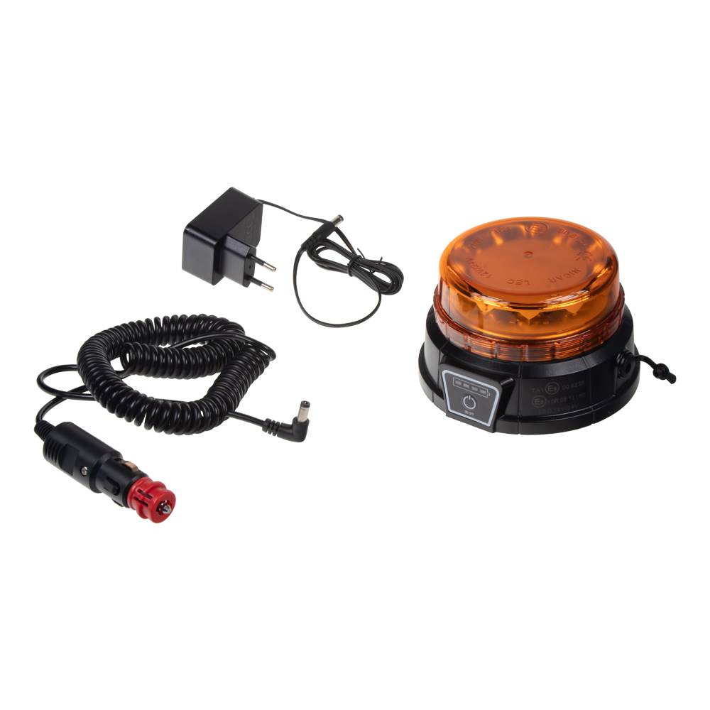 AKU LED maják, 12x3W oranžový, magnet, ECE R10, R65