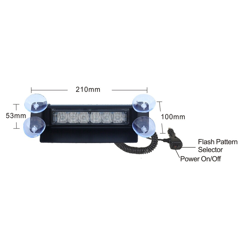 PREDATOR LED vnútorné, 6x3W, 12-24V, oranžové, 210mm, ECE R10