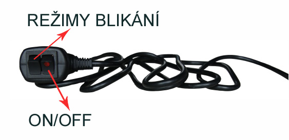 x LED rampa 1400mm, modro-červená, 12-24V, homologácia ECE R10