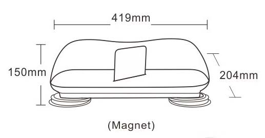 LED rampa oranžová, 36LEDx3W, magnet, 12-24V, 419mm, ECE R65 R10
