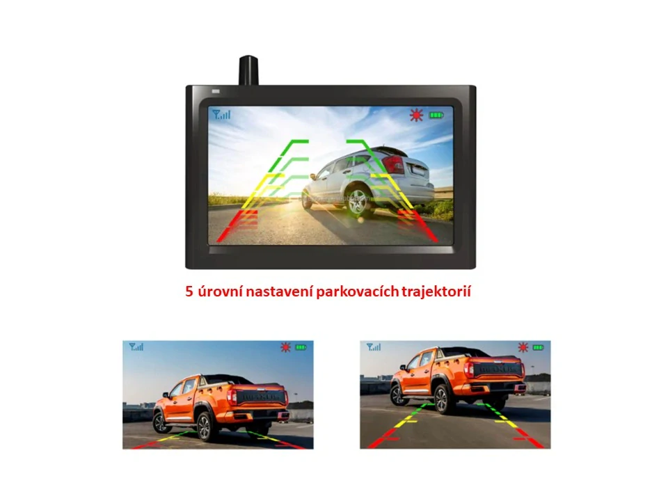 SET bezdrôtový digitálny kamerový systém s kamerou v SPZ so solárnym napájaním a monitorom 4,3"